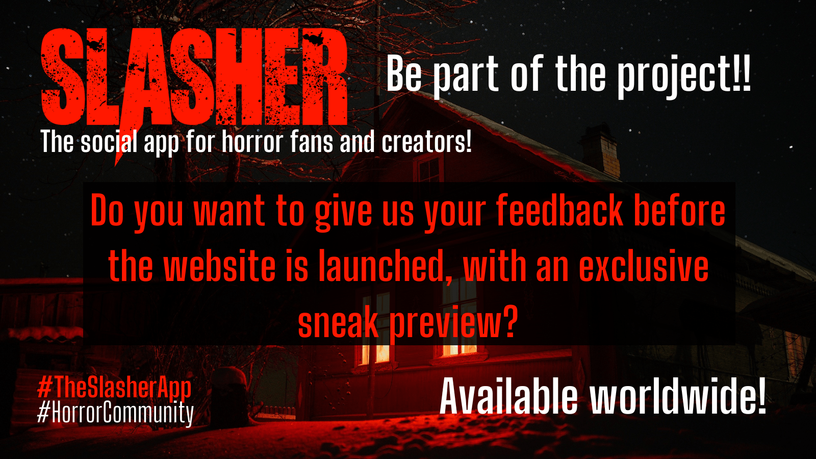 SLASHER - Sneak preview webiste ad Twitter size 1