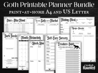 tbm horror - Gothic Planner Printable Bundle by lisa puplett